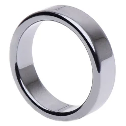 Hämatit Ring Fingerring Fingerschmuck Unisex schlicht flach glatt grau