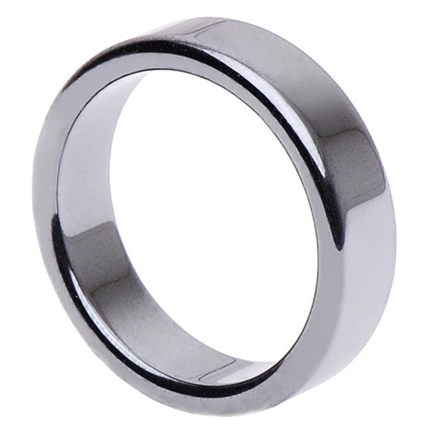 Hämatit Ring Fingerring Fingerschmuck Unisex schlicht flach glatt grau