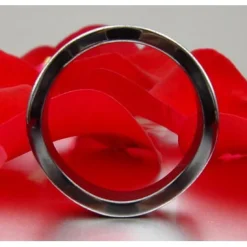 Hämatitring, Ring aus Hämatit, 6mm gewellt, grau dunkelgrau glatt