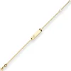 Id-Armband Rund-Ankerkette Schildband, Engel aus 750 Gold Gelbgold 14cm