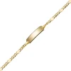 Identbändchen Armband Armkette Armschmuck, 585 Gelbgold, 14cm, Kinder