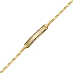 Identbändchen Armband Armschmuck, 585 Gelbgold, 16cm, für Kinder