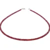 Kette Collier aus echtem Rubin & 925 Silber Edelsteinkette rot Rubinkette