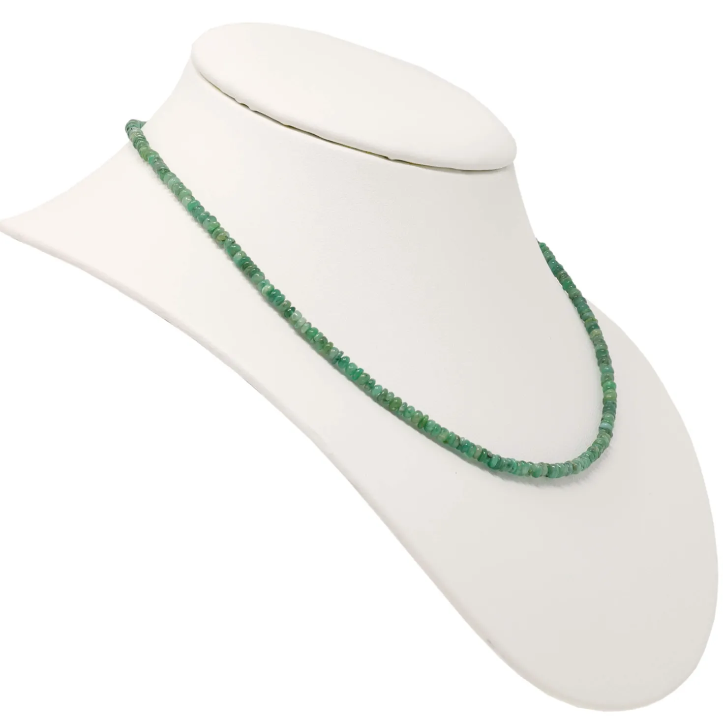 Kette Collier aus echtem Smaragd & 925 Silber Edelsteinkette grün Smaragdkette