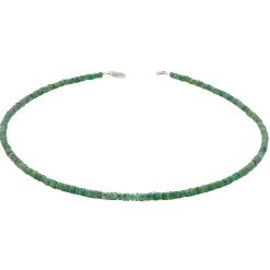 Kette Collier aus echtem Smaragd & 925 Silber Edelsteinkette grün Smaragdkette