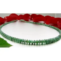 Kette Collier aus echtem Smaragd & 925 Silber Edelsteinkette grün Smaragdkette