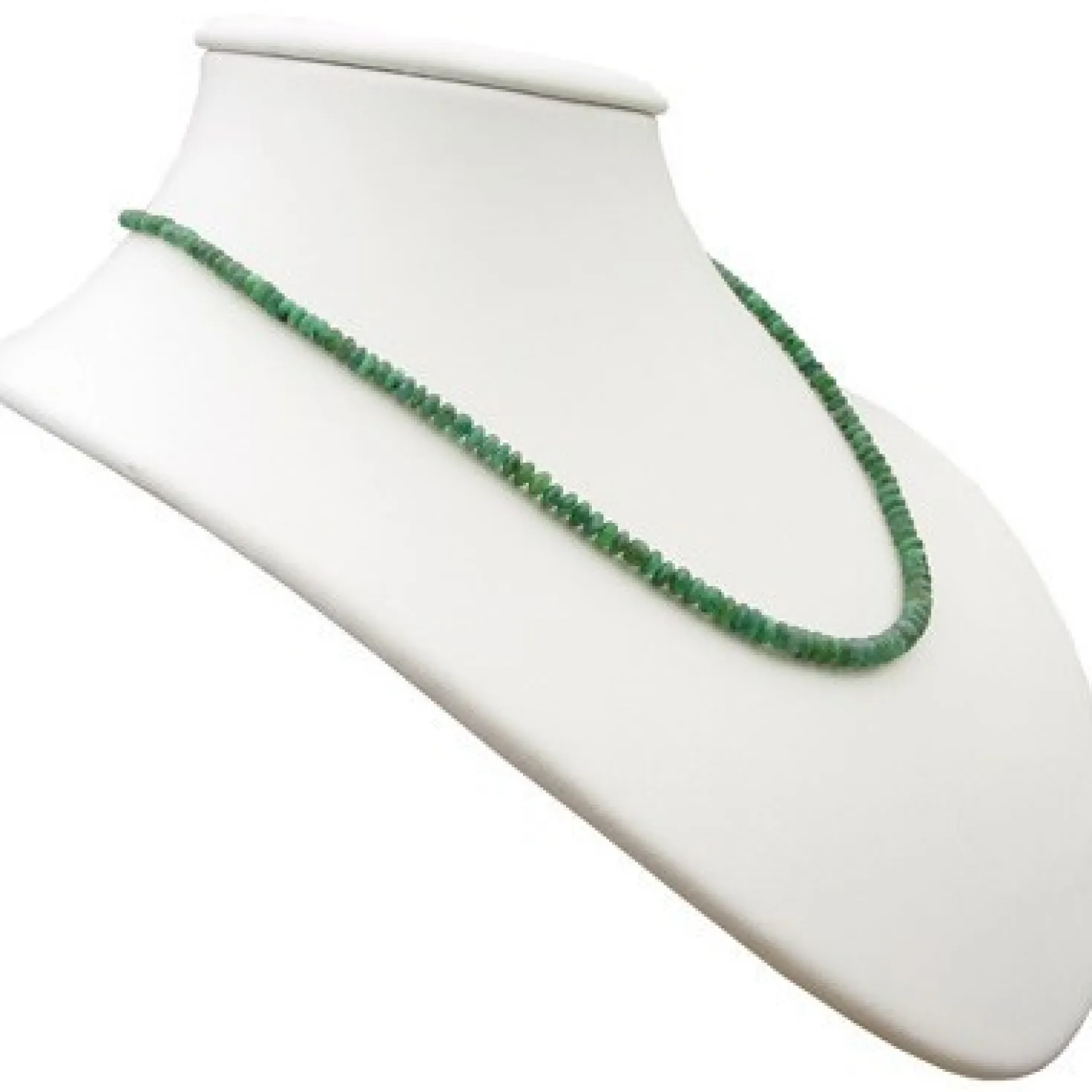 Kette Collier aus echtem Smaragd & 925 Silber Edelsteinkette grün Smaragdkette