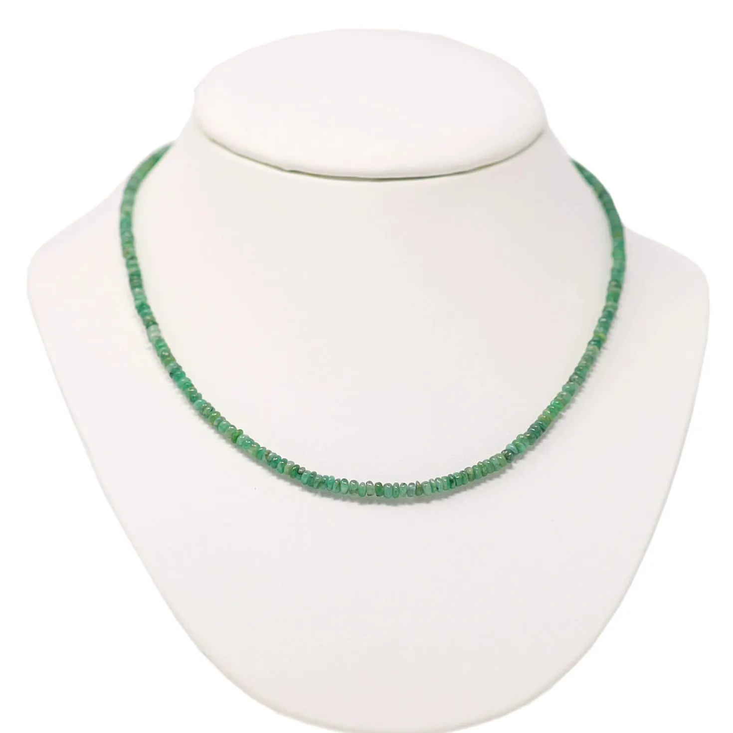 Kette Collier aus echtem Smaragd & 925 Silber Edelsteinkette grün Smaragdkette