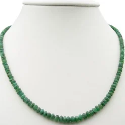 Kette Collier aus echtem Smaragd & 925 Silber Edelsteinkette grün Smaragdkette