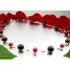Kette Collier aus Onyx & Koralle, rot-schwarz, Halskette für Damen