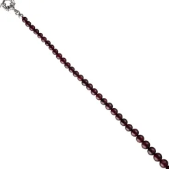 Kette Collier im Verlauf Edelsteinkette, Granat, Federring, 45cm
