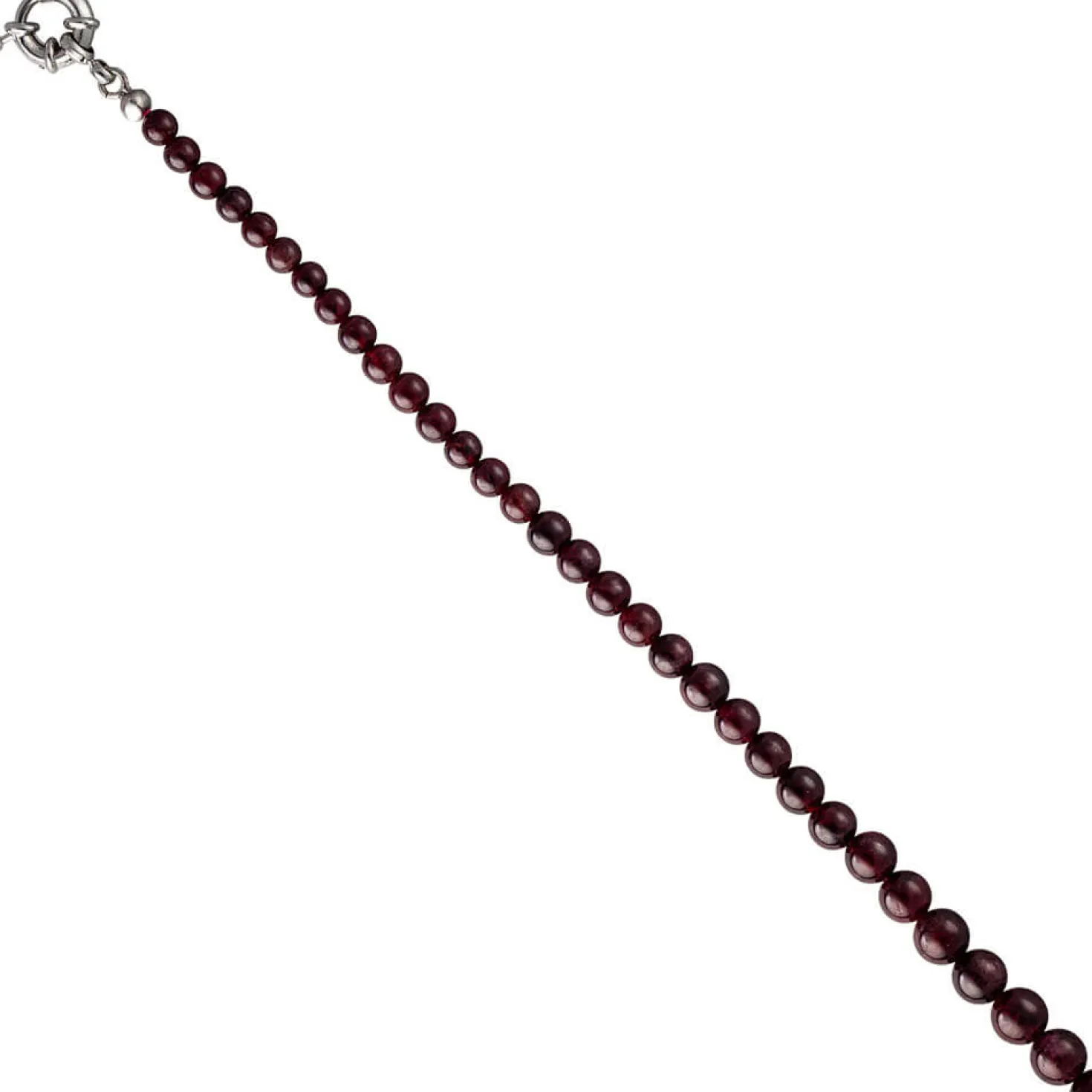 Kette Collier im Verlauf Edelsteinkette, Granat, Federring, 45cm