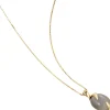 Kettenanhänger Anhänger 12x23,6mm mit Mondstein 585 Gold Gelbgold für Damen