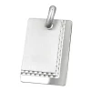 Ketten-Anhänger 30x20mm Gravurplatte mit Muster am Rand rechteckig 925 Silber