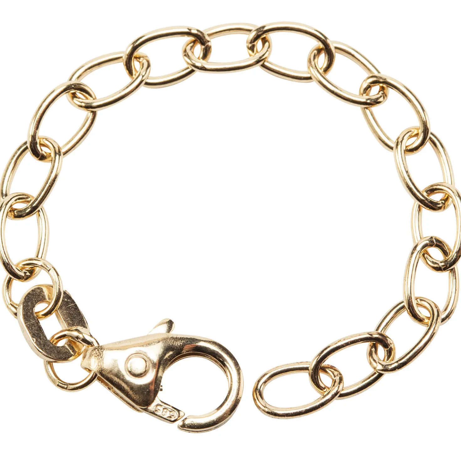 Kettenverlängerung 3mm Kette Verlängerungskette 585 Gold Gelbgold, 7cm
