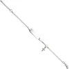 Kinder Armband Gravurplatte Schildband mit Kreuz Kreuzchen, 925 Silber, 12-14cm