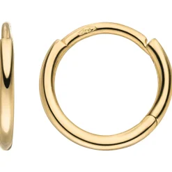 Kleine Creolen Ø11,7mm aus 750 Gold Gelbgold rund Ohrringe Ohrschmuck