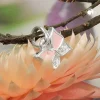 Kleiner Anhänger Schmetterling 7x8mm rosa lackiert Zirkonia 925 Silber Kinder