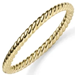 Kordel Armreif Armband Armschmuck aus 585 Gold Gelbgold 6mm breit, glänzend