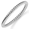Kordel Armreif Armband Armschmuck aus 585 Gold Weißgold 6mm breit, glänzend