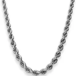 Kordelkette im Verlauf Kette Collier Halskette aus 925 Silber rhodiniert 50cm
