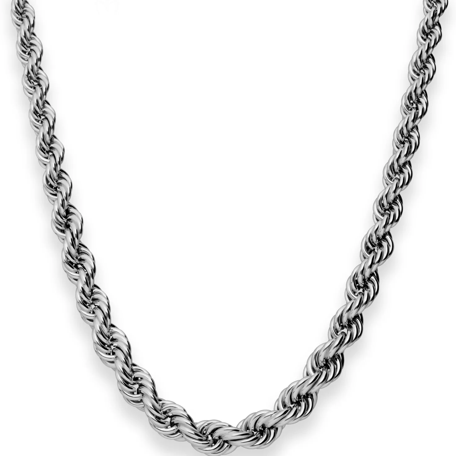Kordelkette im Verlauf Kette Collier Halskette aus 925 Silber rhodiniert 50cm
