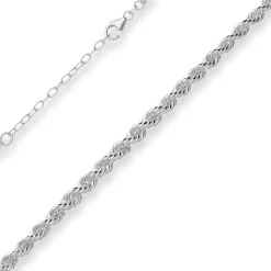 Kordelkette im Verlauf Silberkette Collier Halskette aus 925 Silber 45cm