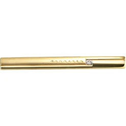 Krawatten-Schieber 333 Gold Gelbgold und 925 Silber Zirkonia teilmattiert Herren