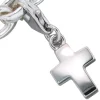 Kreuz Anhänger 8x12,1mm Einhänger Charm Charms aus 925 Silber rhodiniert Damen