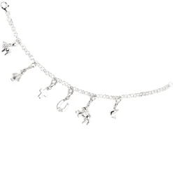 Kreuz Anhänger 8x12,1mm Einhänger Charm Charms aus 925 Silber rhodiniert Damen