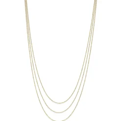 Kugelkette 3-reihig Halskette Collier aus 585 Gold Gelbgold diamantiert 45cm