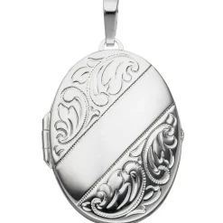 Medaillon Amulett Anhänger 29,2x40mm zum Öffnen aus 925 Echt Silber für Damen