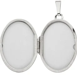 Medaillon Amulett Anhänger 21,4x31mm zum Öffnen aus 585 Weißgold Gold