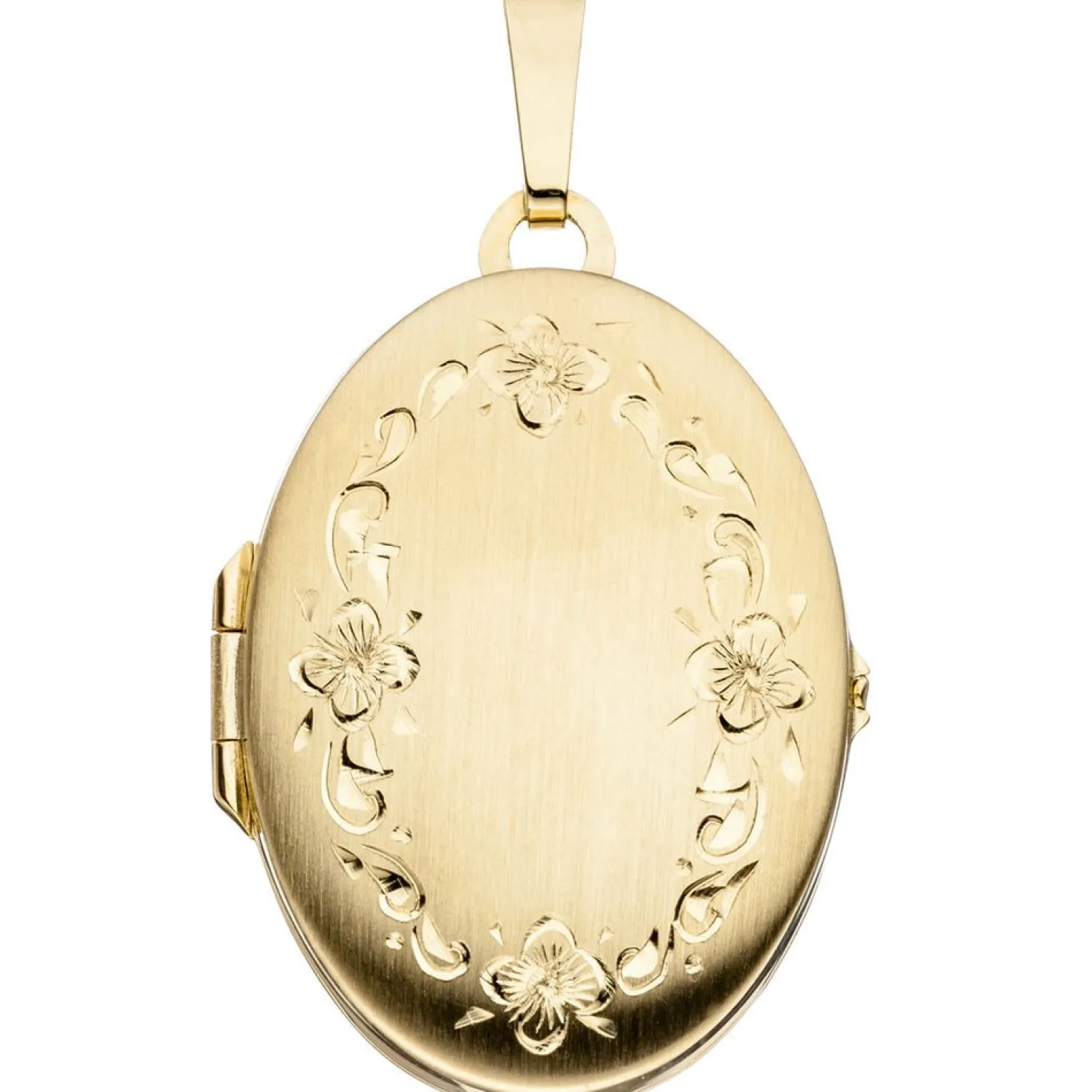 Medaillon Anhänger 21,4x30,9mm aus 333 Gold Gelbgold teilmattiert Damen