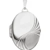 Medaillon Anhänger 24,3x33,9mm aus 925 Silber rhodiniert ovalförmig zum Öffnen