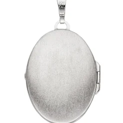 Medaillon Anhänger 24,3x33,9mm aus 925 Silber rhodiniert ovalförmig zum Öffnen