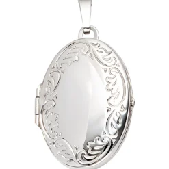Medaillon Anhänger 21,6x31mm zum Öffnen aus 585 Gold Weißgold Goldmedaillon