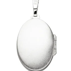 Medaillon Anhänger 17,2x25,9mm zum Öffnen aus 375 Gold Weißgold Zirkonia Amulett