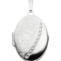 Medaillon Anhänger 21,6x30,9mm zum Öffnen aus 925 Silber oval Halsschmuck