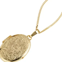 Medaillon Anhänger 24,1x33,8mm zum Öffnen 333 Gelbgold Oberfläche eingraviert