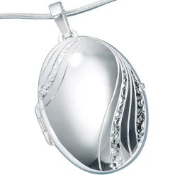 Medaillon Anhänger 27,8x39,8mm zum Öffnen 925 Silber Sterlingsilber oval Unisex