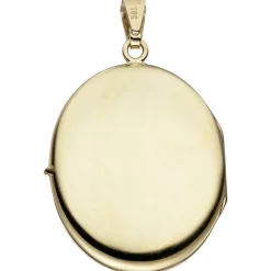 Medaillon Anhänger zum Öffnen mit 6 Brillanten 0.06Ct 585 Gelbgold Goldmedaillon