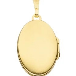 Medaillon Anhänger zum Öffnen mit 4 Zirkonia, 333 Gold Gelbgold, Damen