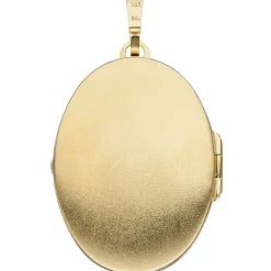Medaillon Baum Anhänger 29,2x40mm zum Öffnen 2 Fotos 585 Gold Gelbgold oval