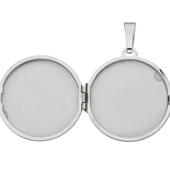 Medaillon für 2 Fotos Amulett Baum Anhänger zum Öffnen rund 925 Silber