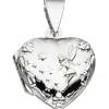 Medaillon & Halskette für 2 Fotos Herz believe Amulett Anhänger 925 Silber 42cm