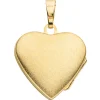 Medaillon Herz & Blumen 375 Gold Gelbgold 19,8x20mm Anhänger zum Öffnen 2 Fotos
