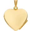 Medaillon Herz "Ich liebe Dich" aus 333 Gold Gelbgold 19,6x18,6mm für 2 Fotos