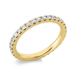Memoire Ring aus 585 Gold Gelbgold 30 Brillanten 0,76ct TW-SI B:2,4mm