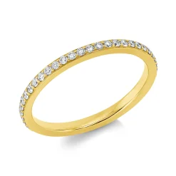 Memoire Ring aus 750 Gold Gelbgold 48 Brillanten 0,4ct TW-SI B:2mm
